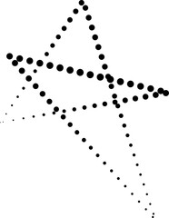 Star shape with dotted line, twinkle, sparkles, shining burst