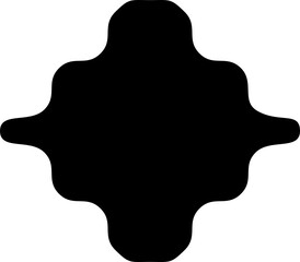 Zig zag edge square and circle shapes. Elements decoration