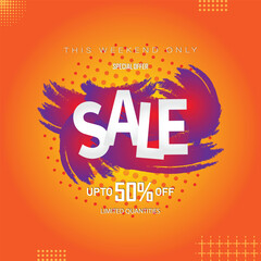 Sale banner template design . Super Sale, end of season special offer banner. vector illustration.