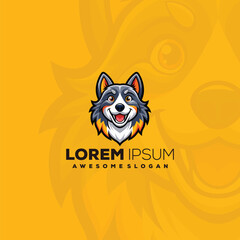 Beautiful dog mascot logo