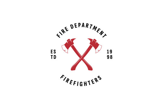 fire department logo vector icon illustration
