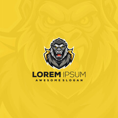 Gorilla esports vector gaming mascot logo