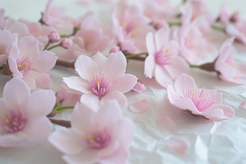 fondant cherry blossoms on rice paper