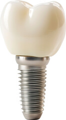 Dental implant isolated on transparent background. PNG