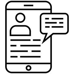 Mobile chat line  icon design 