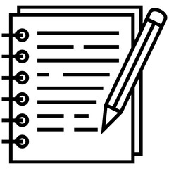 Line icon design of notepad 