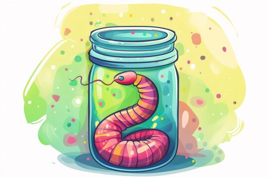 A Jar With a Worm Inside