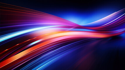 abstract background with smooth lines in blue, red and orange colors