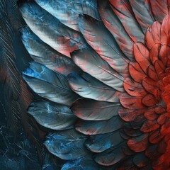 Dark gradient wings texture backdrop, bird's wings background