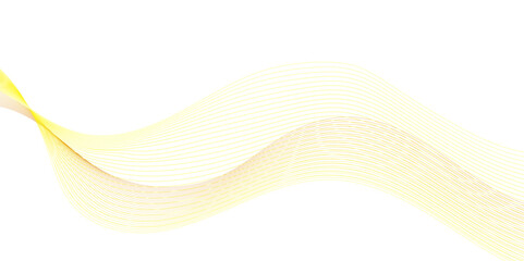 Wavy shiny golden moving wave lines design element for banner design. Abstract futuristic technology wave glowing lines background. Frequency sound wave technology, science, banner, template design.