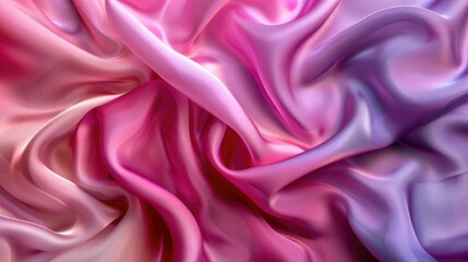 Pink and purple gradient silk texture background, fabric material backdrop