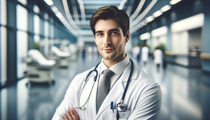 Male doctor in hospital medical healthcare doctor service healthcare doctor in hospital