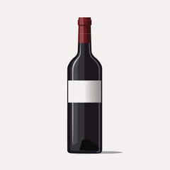 Bottle of wine vector illustration