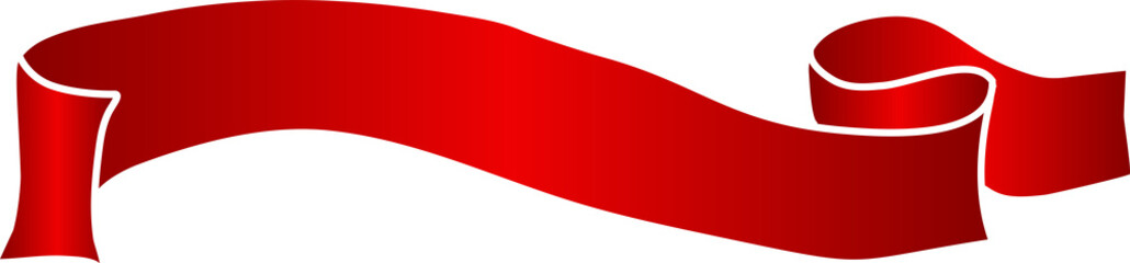 Red price tag ribbon and banner