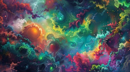 Fototapeta na wymiar Mesmerizing abstract colorful wallpaper