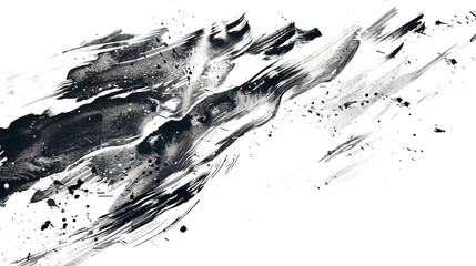 筆タッチ　毛筆　激しい筆タッチ