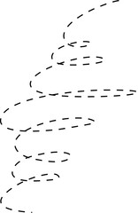 Spiral and swirl dashed line icon. Design decoration