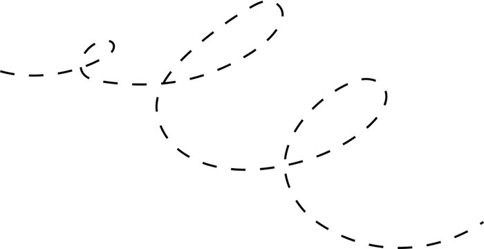 Spiral and swirl dashed line icon. Design decoration
