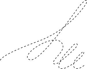 Spiral and swirl dashed line icon. Design decoration