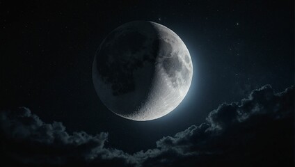 Fototapeta na wymiar full moon over the sky