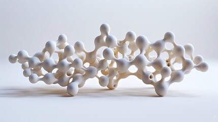 3D printed model of a network topology optimized for cloud connectivity, merging physical and digital design