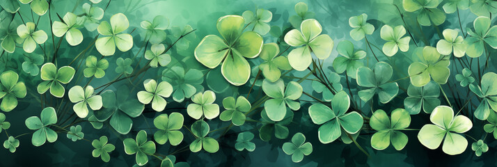 Festive background for St. Patrick's Day. Background, banner - obrazy, fototapety, plakaty