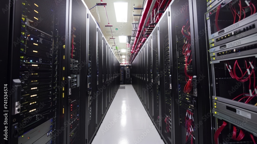 Poster time-lapse of a server rooms transformation from traditional computing to cloud-based infrastructure