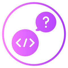 question gradient icon