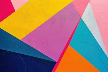 Flat design minimalistic vibrant colors geometric shapes abstract composition background.