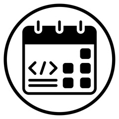 calendar glyph icon