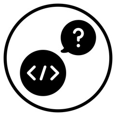 question glyph icon