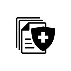 Medical insurance icon isolated on white background. health insurance icon