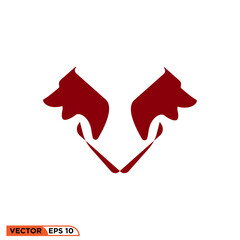 Dog icon vector graphic of template logo