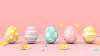 Fototapeta na wymiar Easter minimal background pastel full color