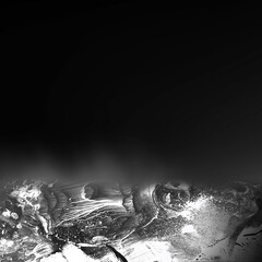 Abstract, monochrome hand drawn painting in Japanese atmosphere with high-contrast and mysterious feel                        