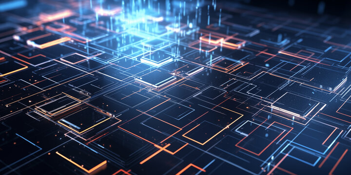 Abstract digital background for tech AI data graphics.
