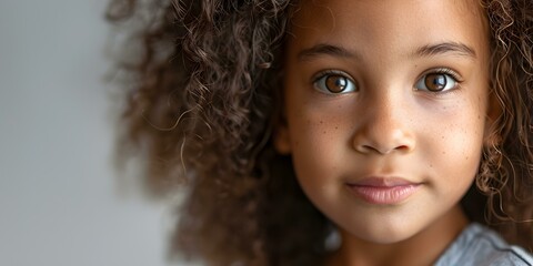 Authentic portrayal of a youthful girl up close. Concept Portrait Photography, Youthful Girl, Authentic Expression, Close-up Shot, Creative Composition