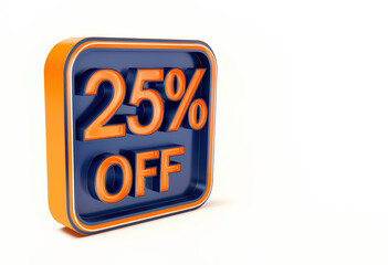 sign 25 % off, sale