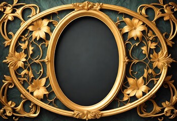 antique gold frame on a wall