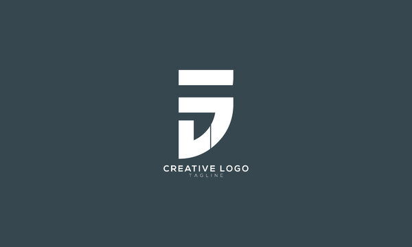 SJ JS Abstract initial monogram letter alphabet logo design