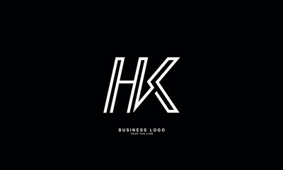 Fototapeta na wymiar HK, KH, H, K, Abstract Letters Logo Monogram