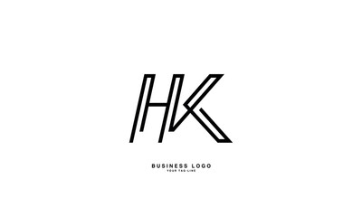 HK, KH, H, K, Abstract Letters Logo Monogram