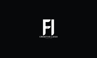 FH Abstract initial monogram letter alphabet logo design