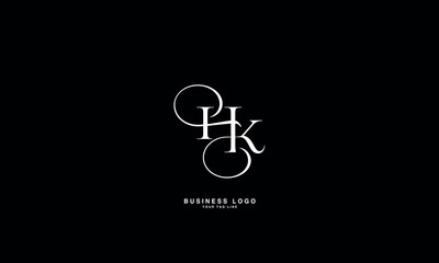 HK, KH, H, K, Abstract Letters Logo Monogram