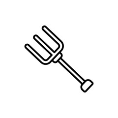 Rake outline icons, gardening tool minimalist vector illustration ,simple transparent graphic element .Isolated on white background