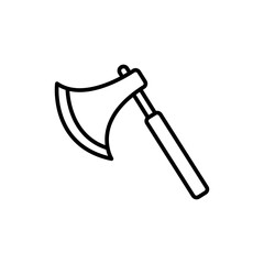 Axe outline icons, gardening tool minimalist vector illustration ,simple transparent graphic element .Isolated on white background