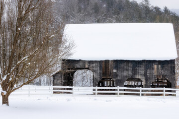Rural Winter  Landscapes in north eastern Tennessee, USA