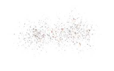 Clusters of multi-colored fluffy flakes that look like snow