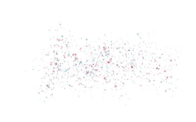 Clusters of multi-colored fluffy flakes that look like snow