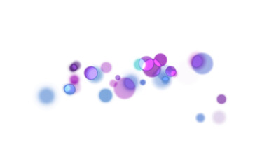 Background of blurred and clear multicolored transparent circles. Bokeh effect.